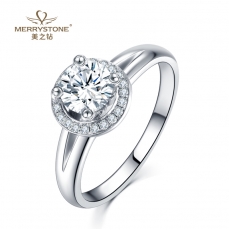 白18K金钻石女戒