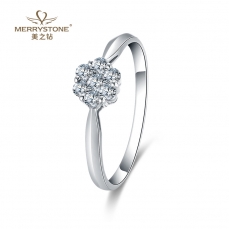 白18K金钻石女戒