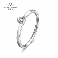 白18K金钻石女戒