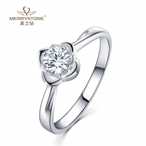 白18K金钻石女戒