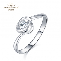 白18K金钻石女戒