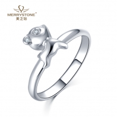 白18K金钻石女戒