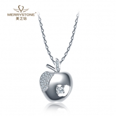白18K金钻石吊坠