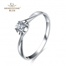 白18K金钻石女戒 允爱