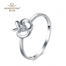 白/玫瑰 18K金钻石女戒