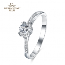 白18K金钻石女戒