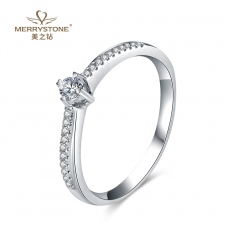 白18K金钻石女戒