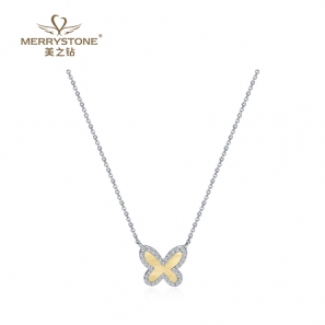 白18K金钻石套链