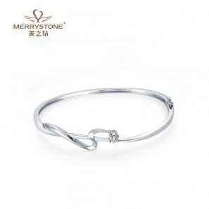 白18K金钻石手镯