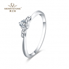 白18K金钻石女戒