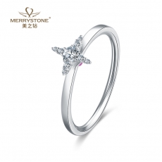 白18K金钻石女戒