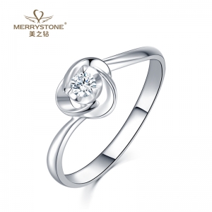 白18K金钻石女戒