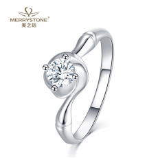 白18K金钻石女戒