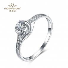 白18K金钻石女戒